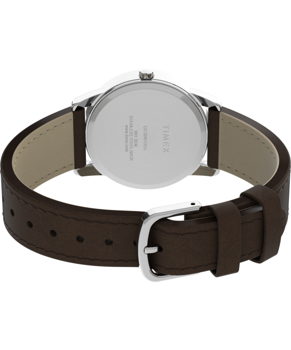 Easy Reader Day Date 35mm Leather Strap Watch