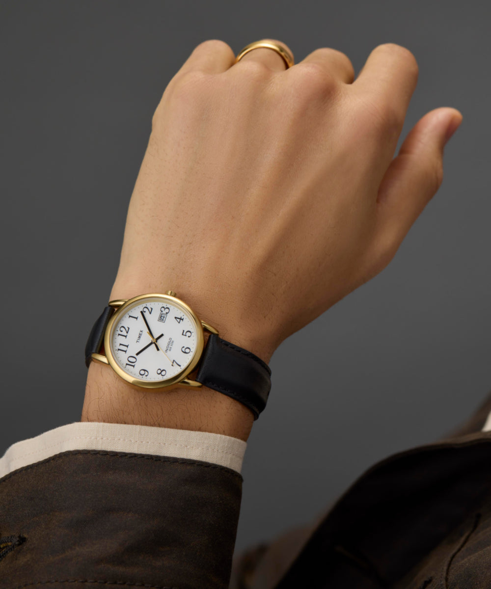 Easy Reader 35mm Leather Strap Watch