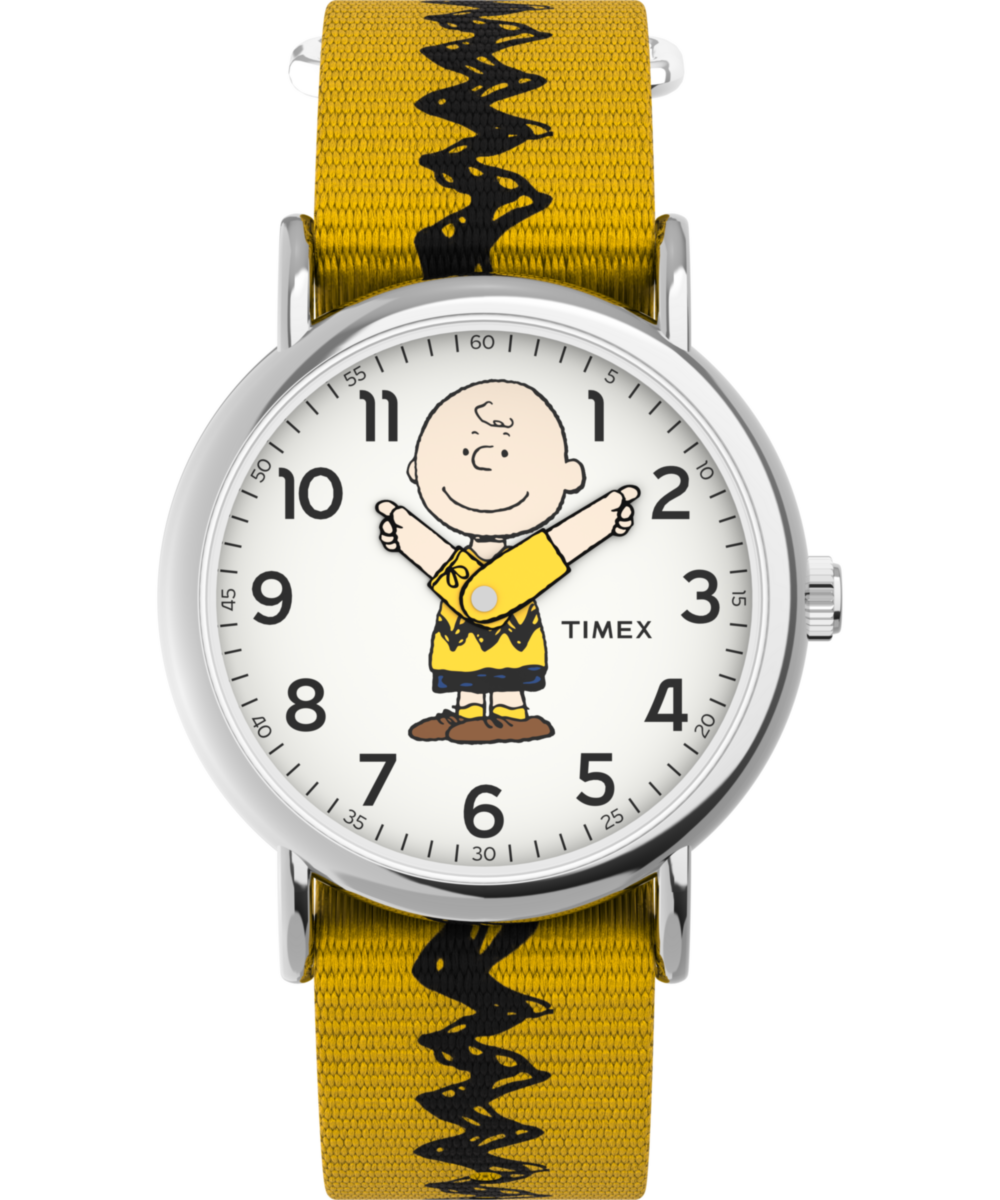 Timex x Peanuts Charlie Brown 38mm Fabric Strap Watch