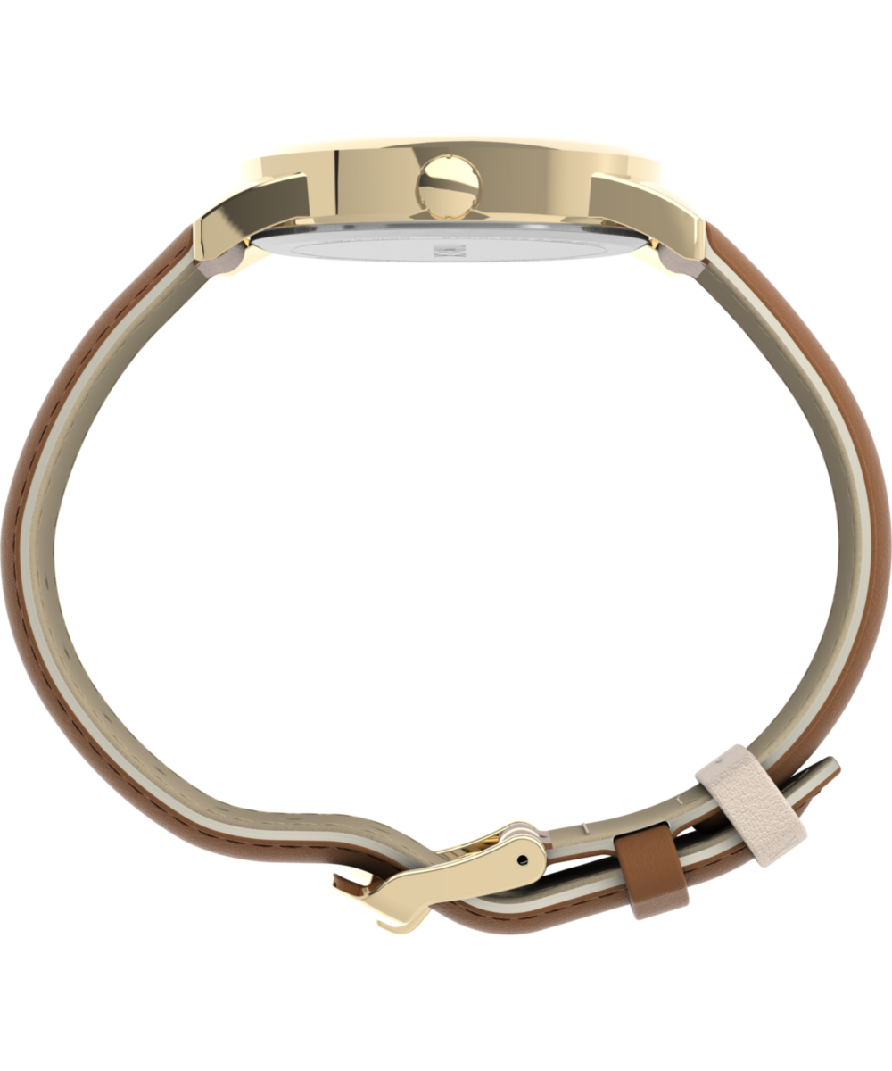 Easy Reader® Color Pop 38mm Leather Strap Watch