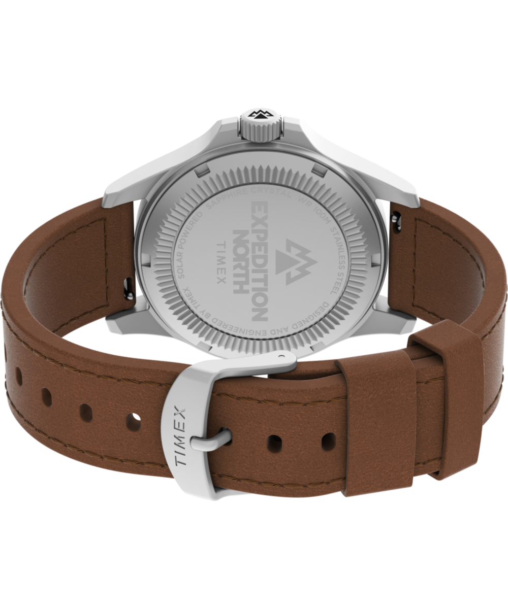 Expedition Field Post Solar 41mm Eco-Friendly Leather Strap Watch