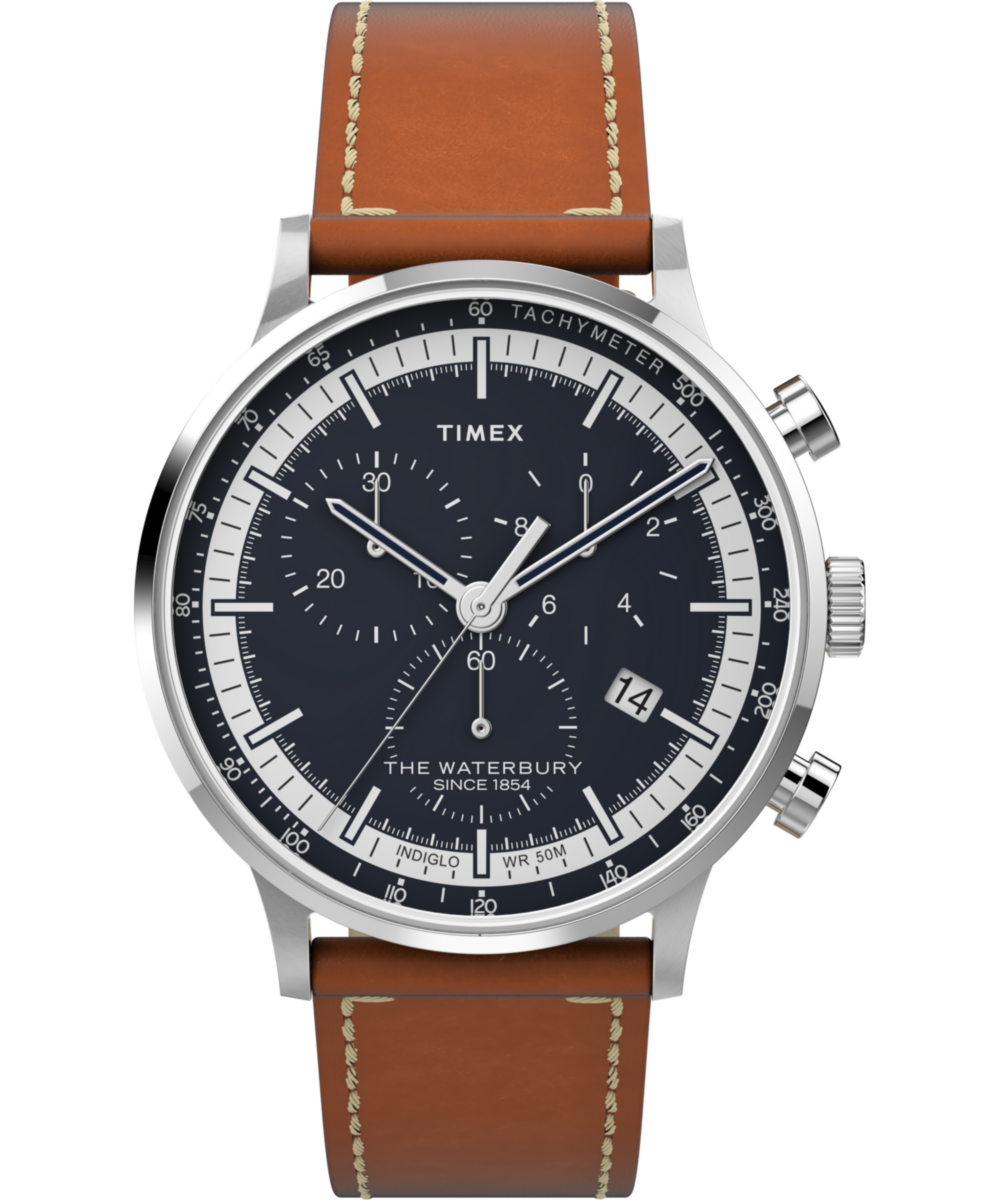 Waterbury Classic Chronograph 40mm Leather Strap Watch