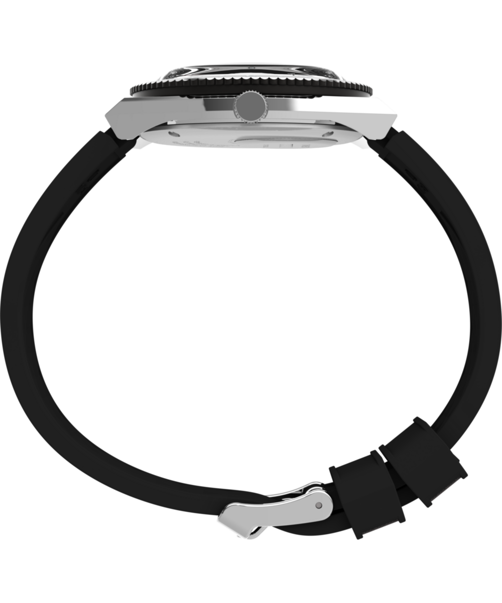 Q Timex 38mm Synthetic Rubber Strap Watch