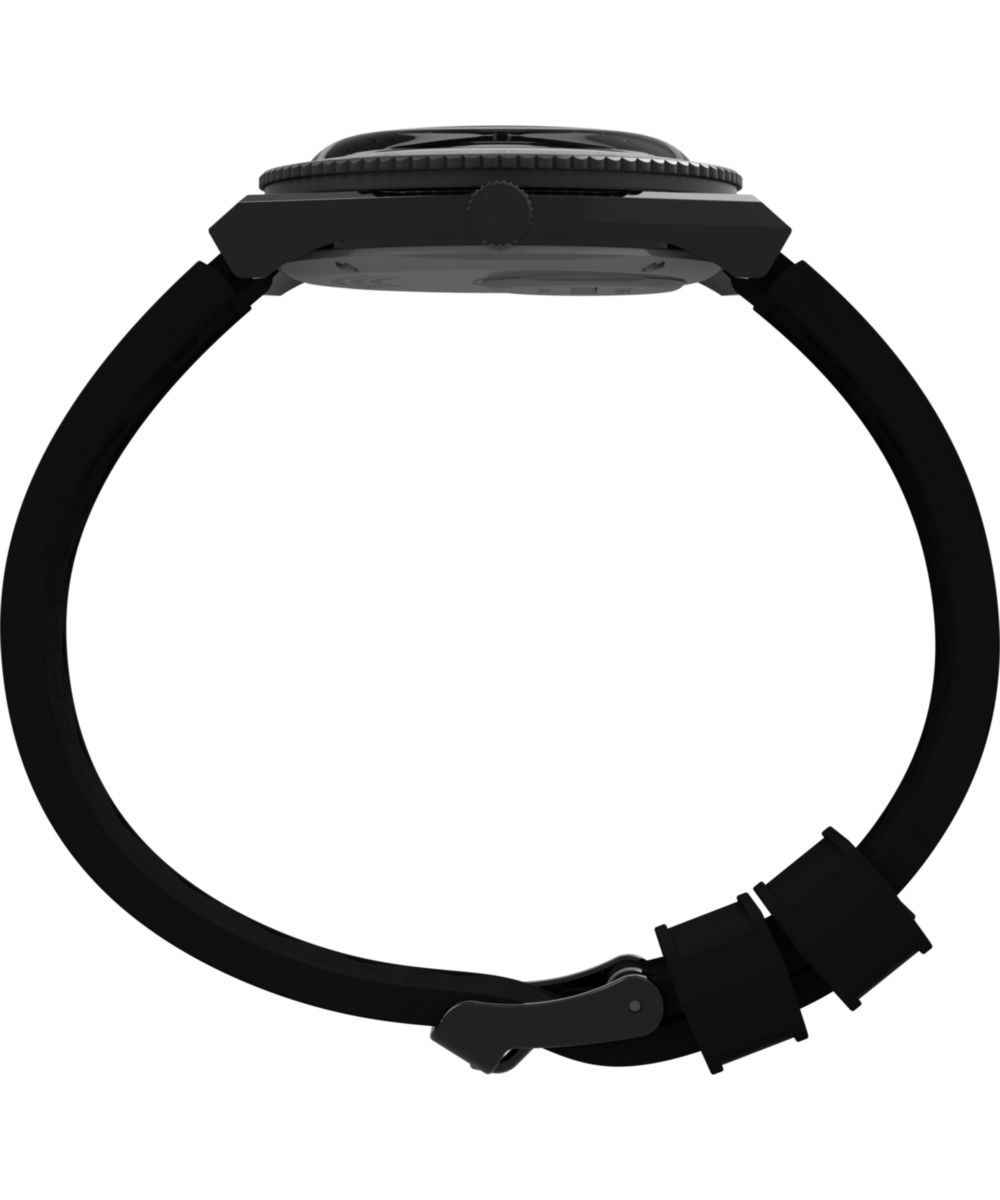 Q Timex GMT 38mm Synthetic Rubber Strap Watch