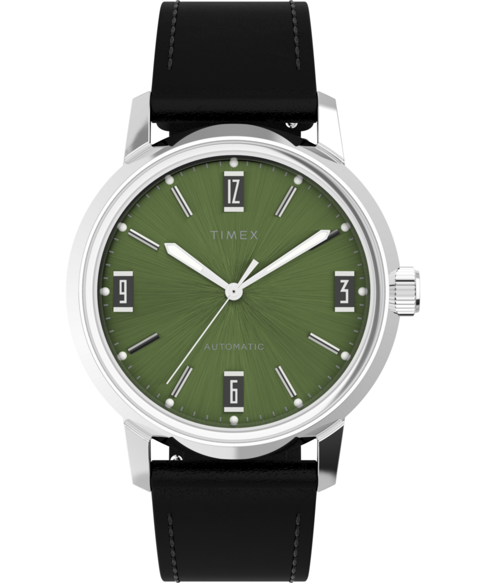 Marlin® Automatic 40mm Leather Strap Watch