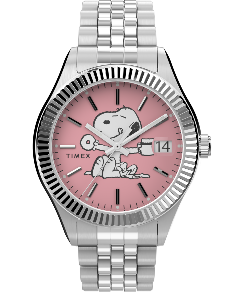 Timex x Peanuts® Timex Legacy 34mm Stainless Steel Bracelet Watch