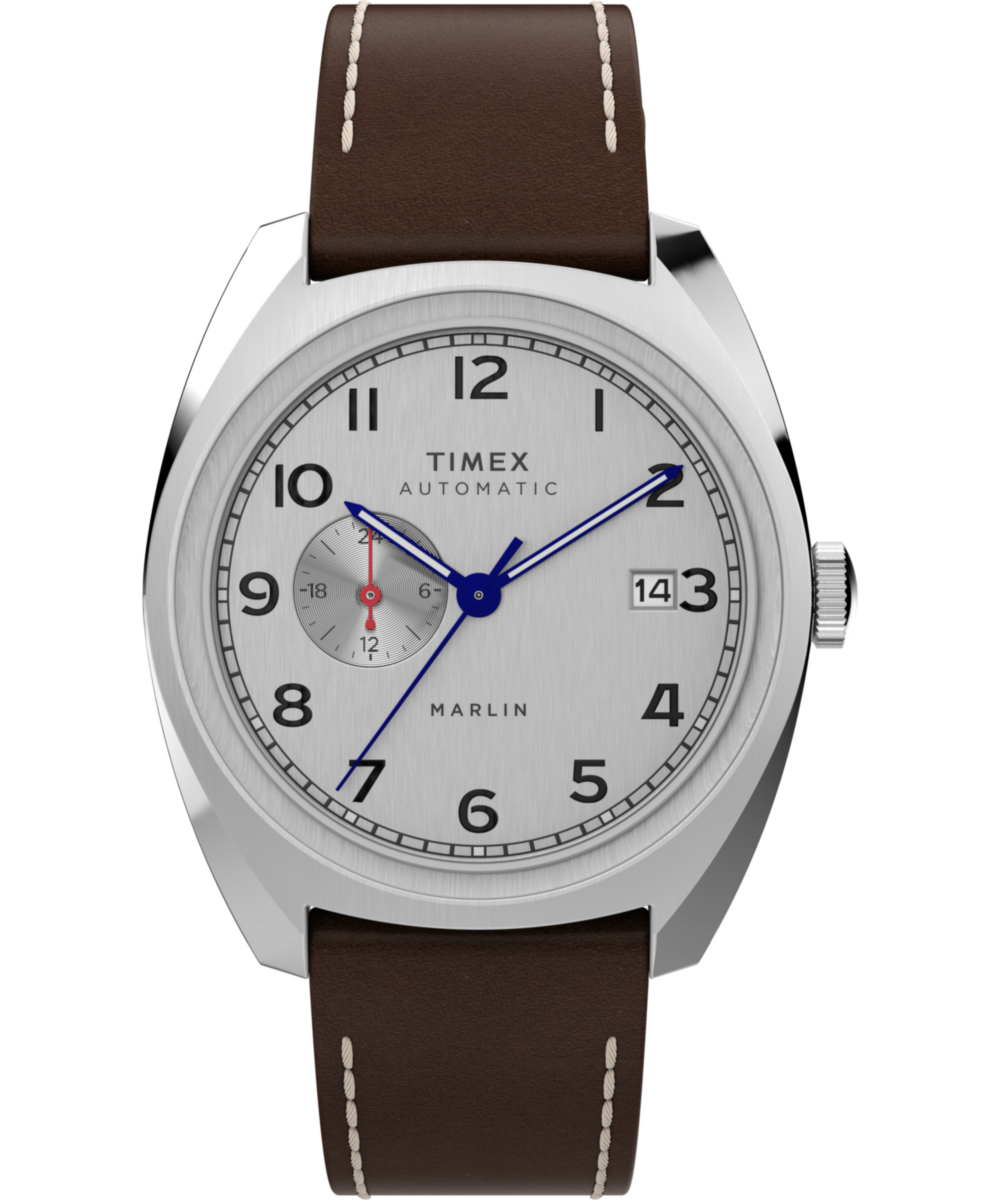 Marlin® Sub-Dial Automatic 39mm Leather Strap Watch