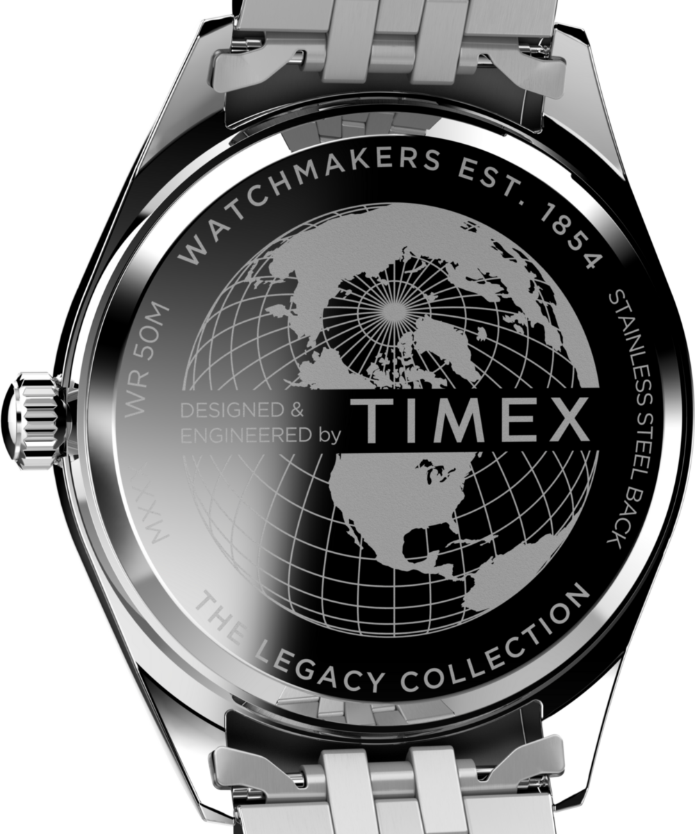 Timex Legacy Day and Date 41mm Stainless Steel Bracelet Watch