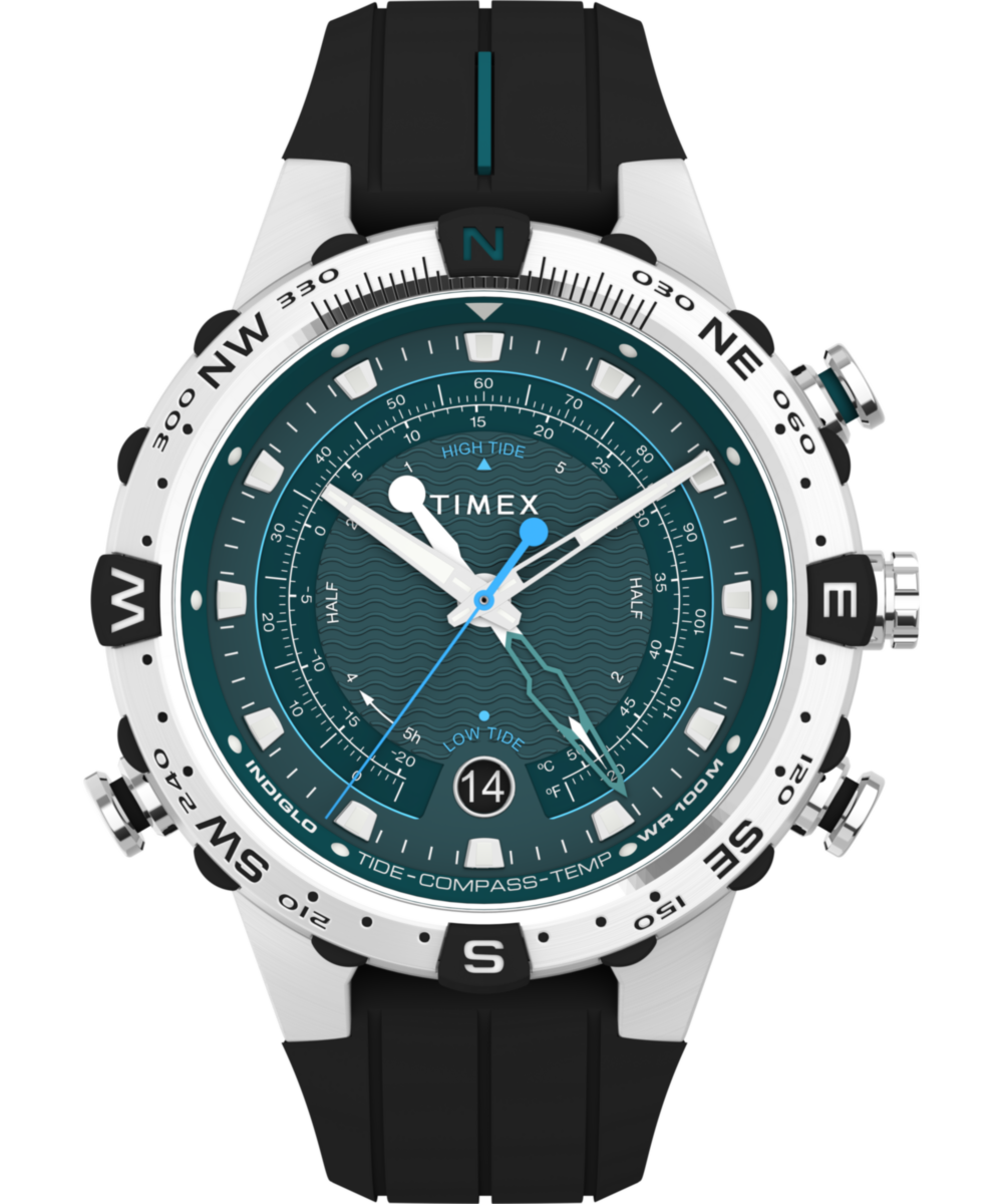 Expedition Tide-Temp-Compass 45mm Silicone Strap Watch