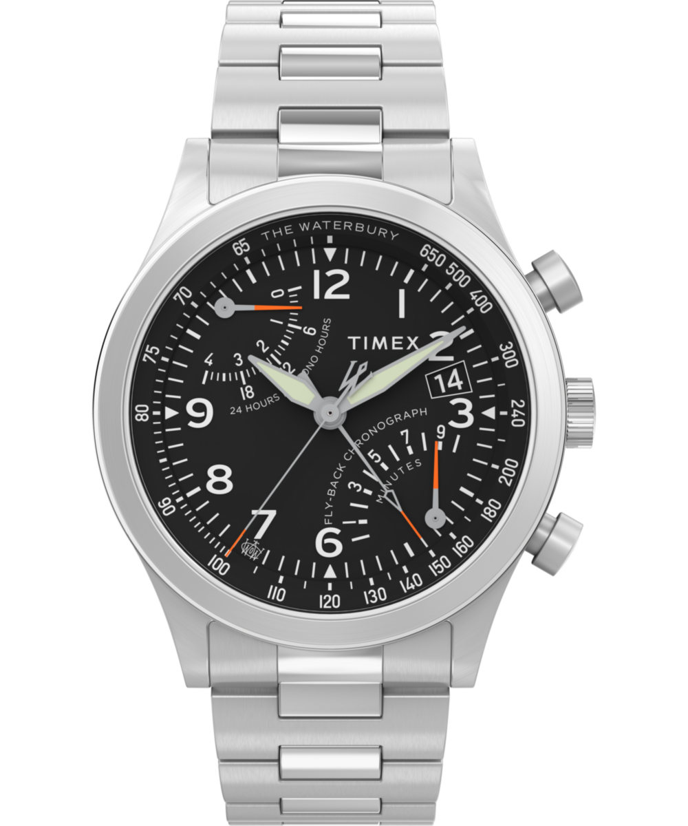 Waterbury Traditional Fly Back Chronograph 43mm Stainless Steel Bracelet Watch