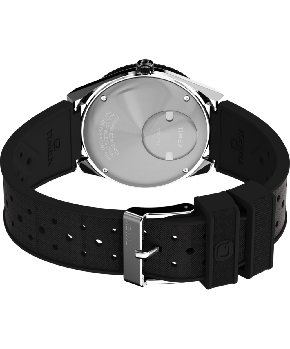 Q Timex® GMT 38mm Synthetic Rubber Strap Watch