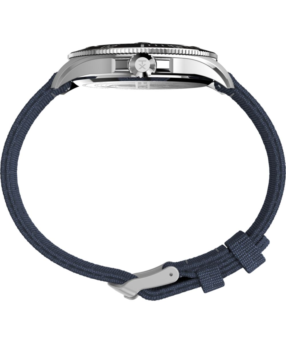 Harborside Coast 44mm Recycled Fabric Strap Watch 