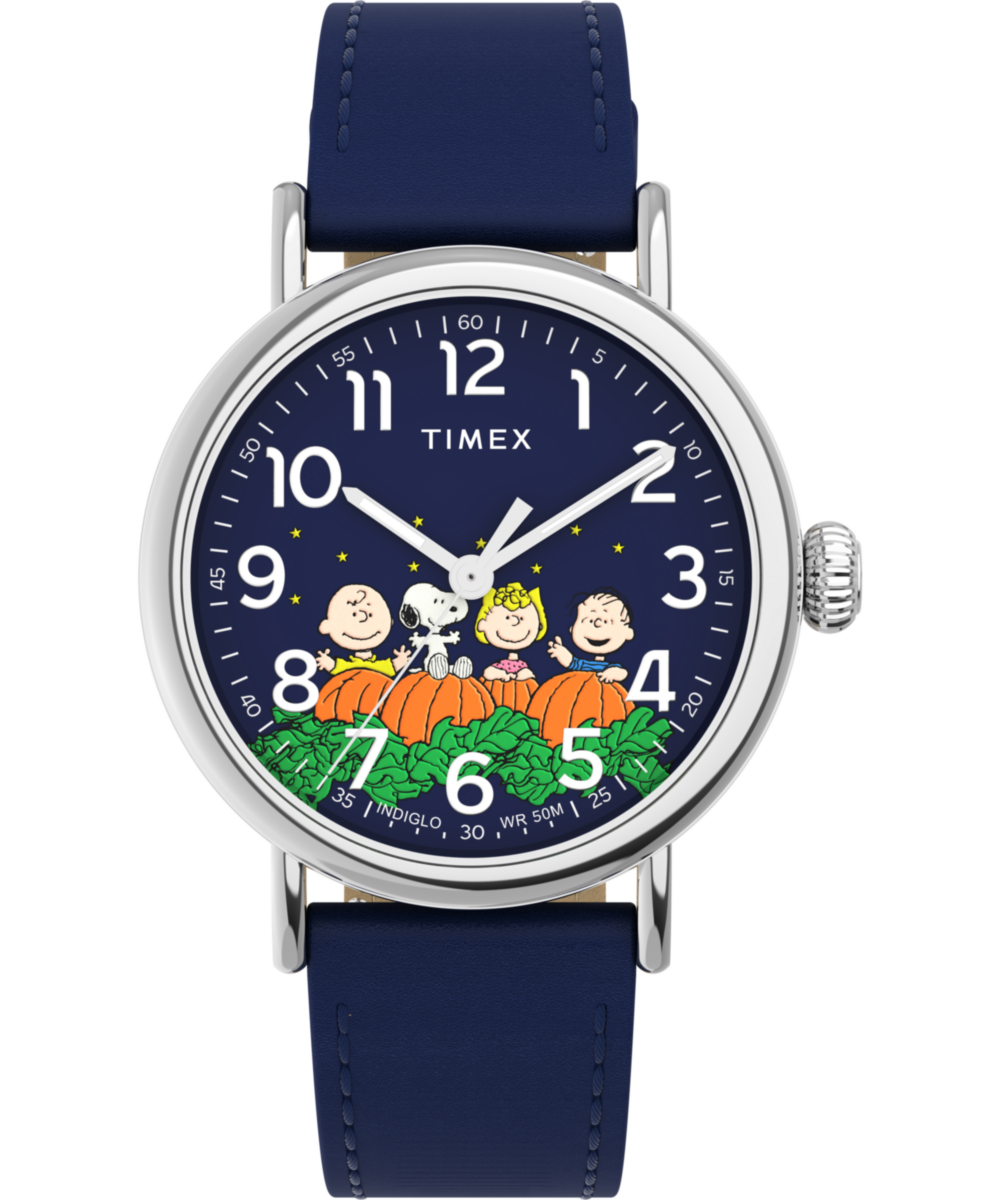 Timex Standard x Peanuts Pumpkin Patch 40mm Leather Strap Watch  