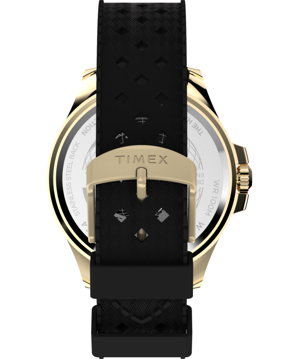 Harborside Coast 44mm Synthetic Rubber Strap Watch