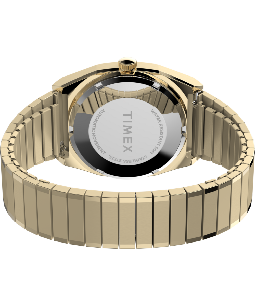 Timex® Automatic 1983 E Line Reissue 34mm Gold-Tone Expansion Band Watch