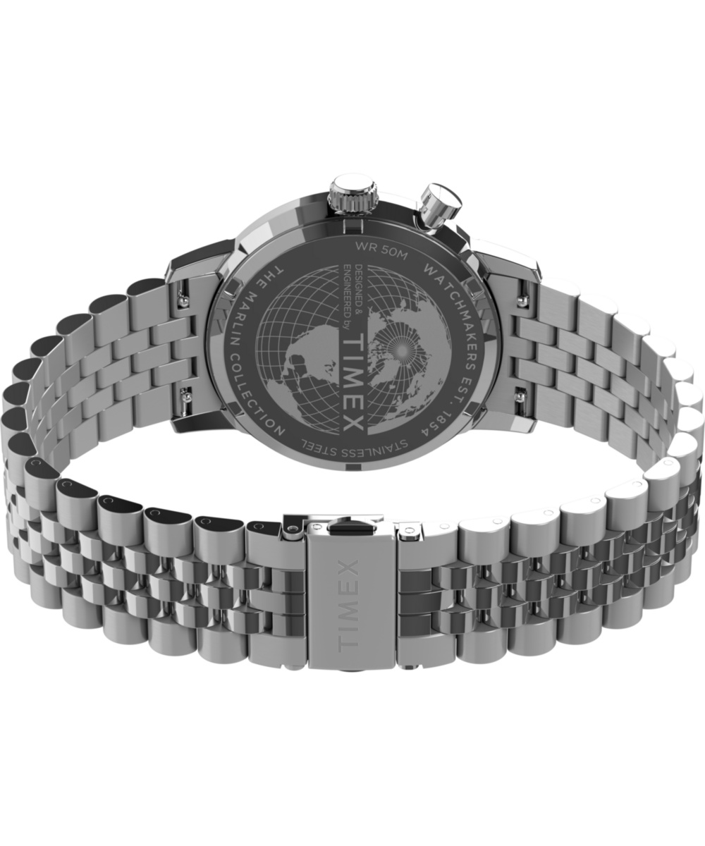 Marlin® Moon Phase Multifunction 40mm Stainless Steel Bracelet Watch