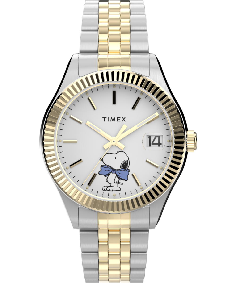 Timex x Peanuts® Timex Legacy Bowtie 34mm Stainless Steel Bracelet Watch