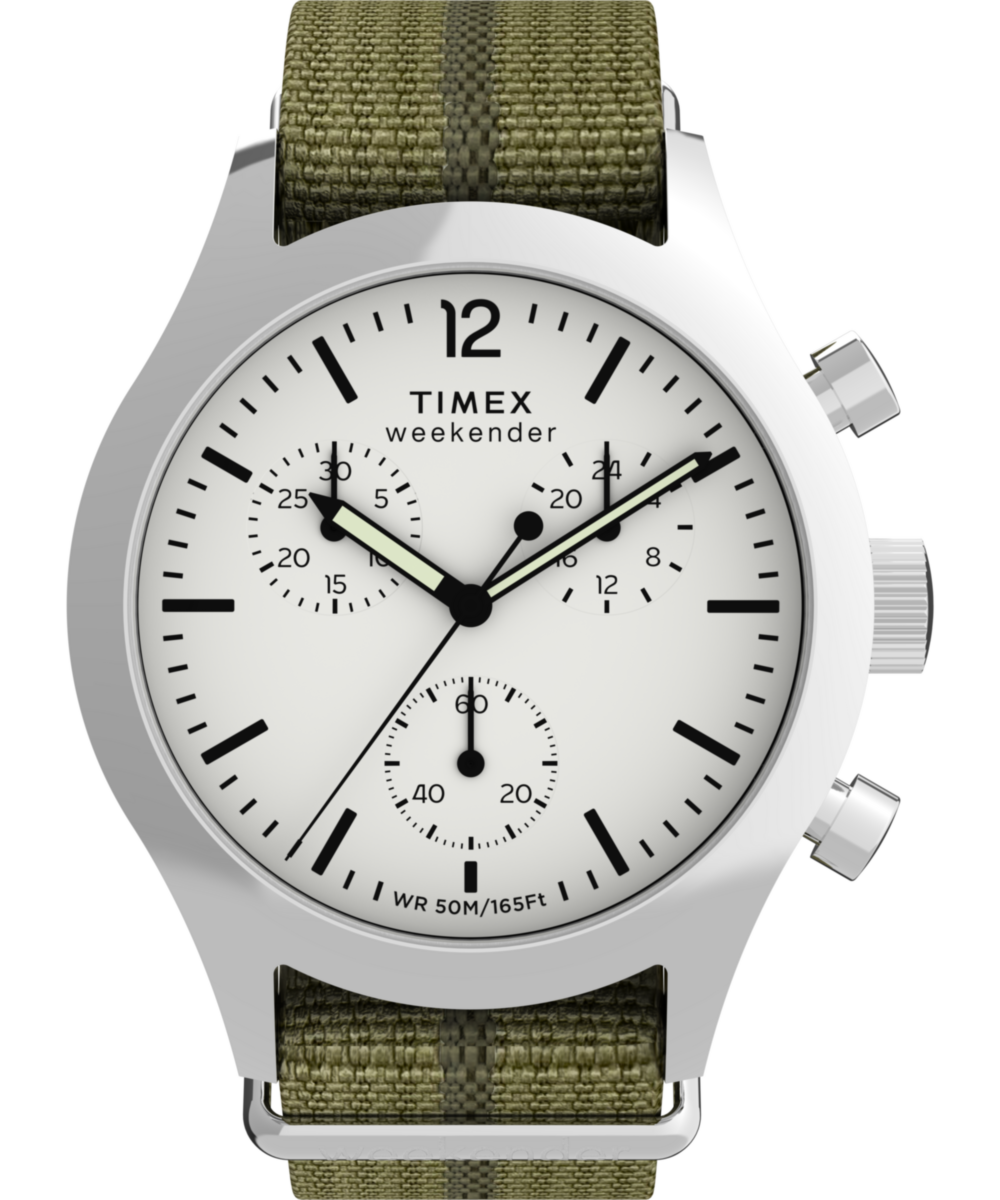 Timex Weekender New England Chronograph 40mm Eco-Conscious Fabric Strap Watch