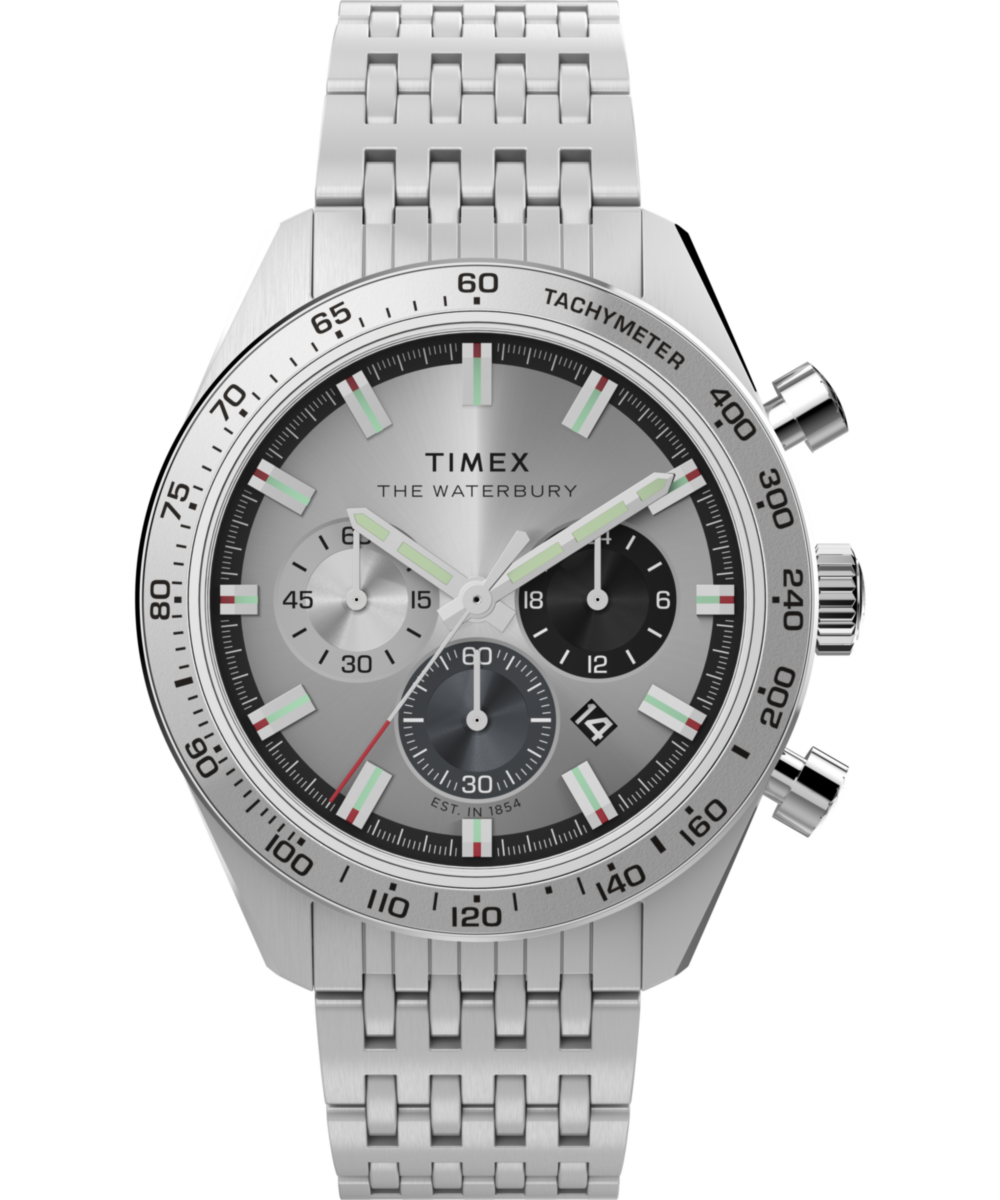 Waterbury Traditional Chronograph 41mm Stainless Steel Bracelet Watch 