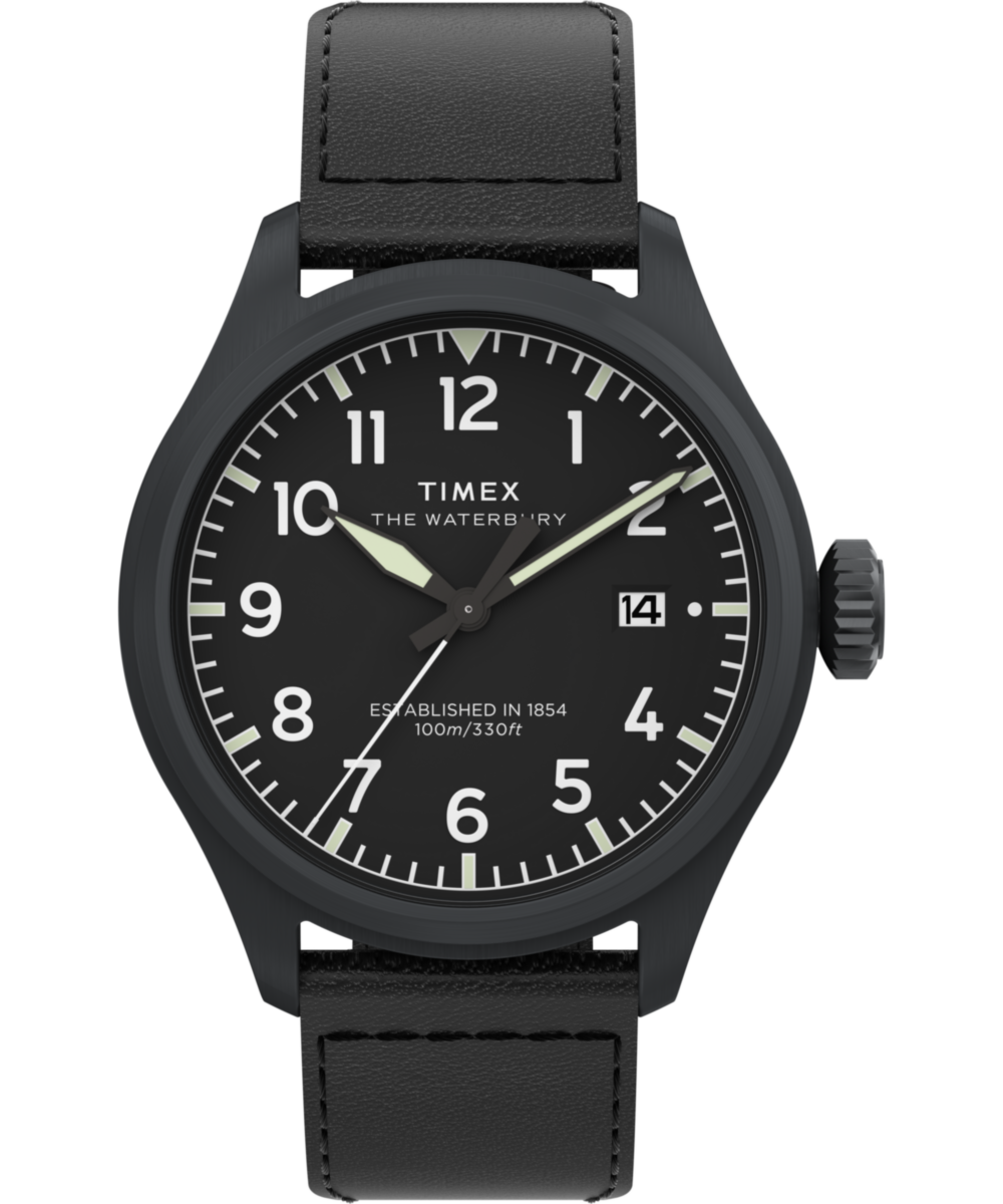 Waterbury Ace 41mm Leather Strap Watch