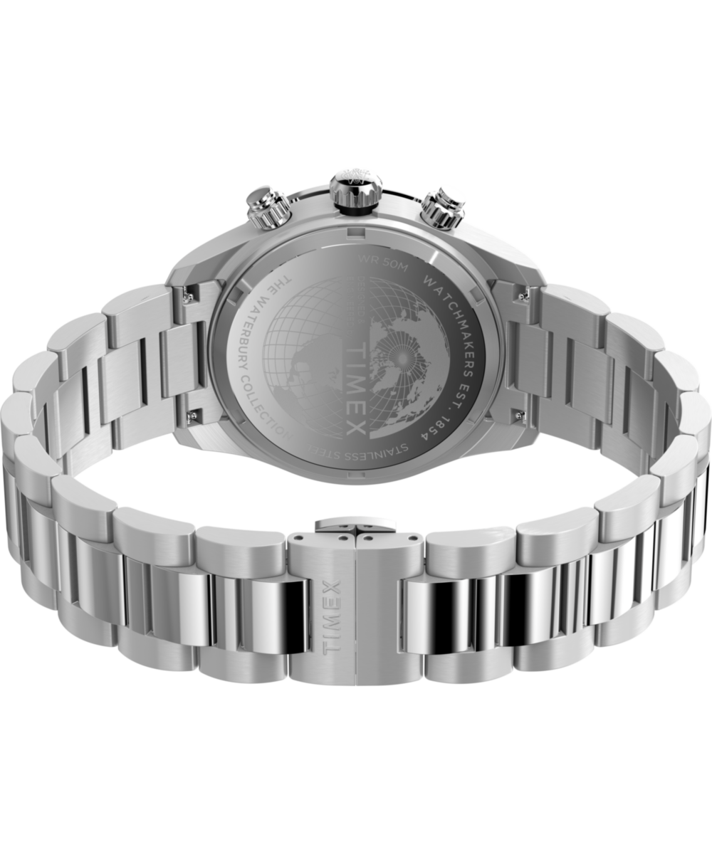 Waterbury Heritage Chronograph 39mm Stainless Steel Bracelet Watch  