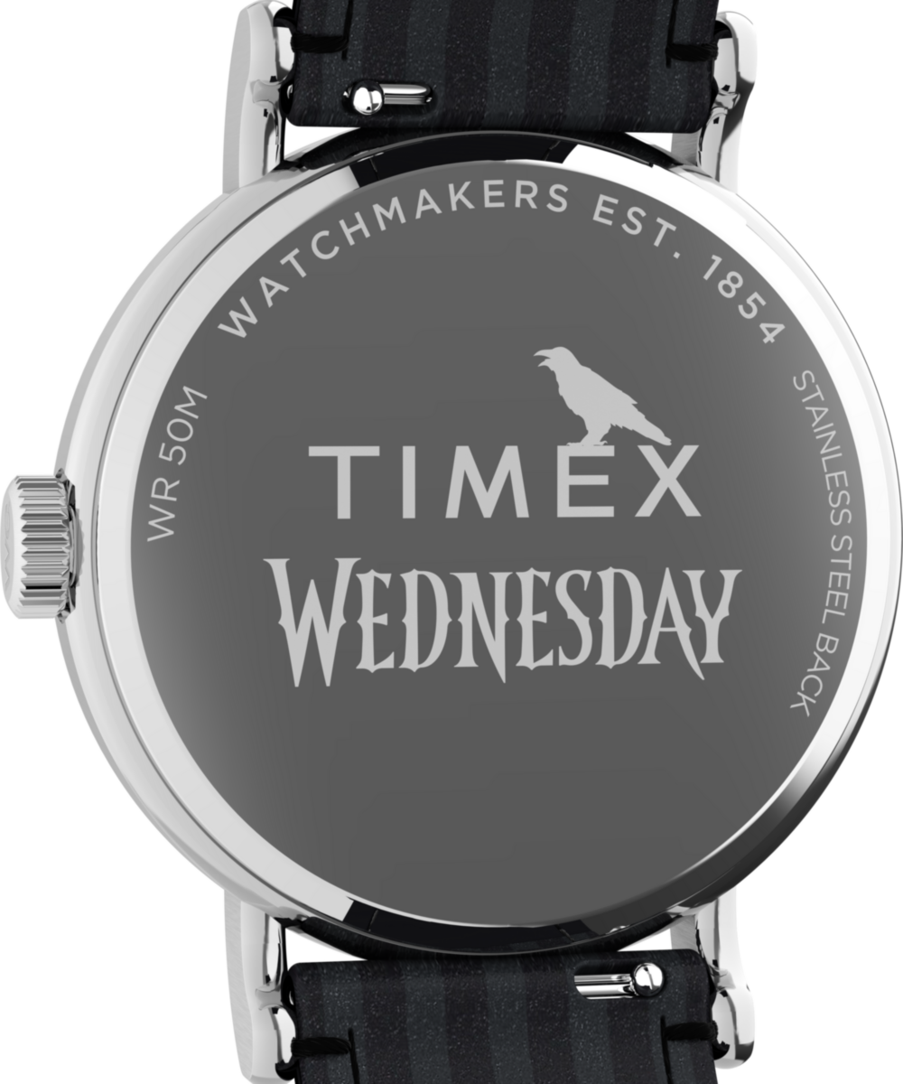 Timex x Wednesday Weekender 37mm Leather Strap Watch