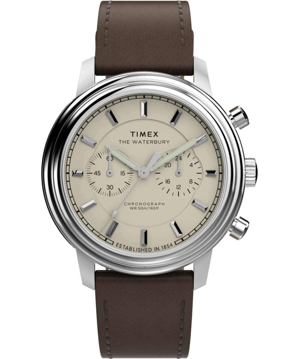 Waterbury Metropolitan Chronograph 41mm Leather Strap Watch 