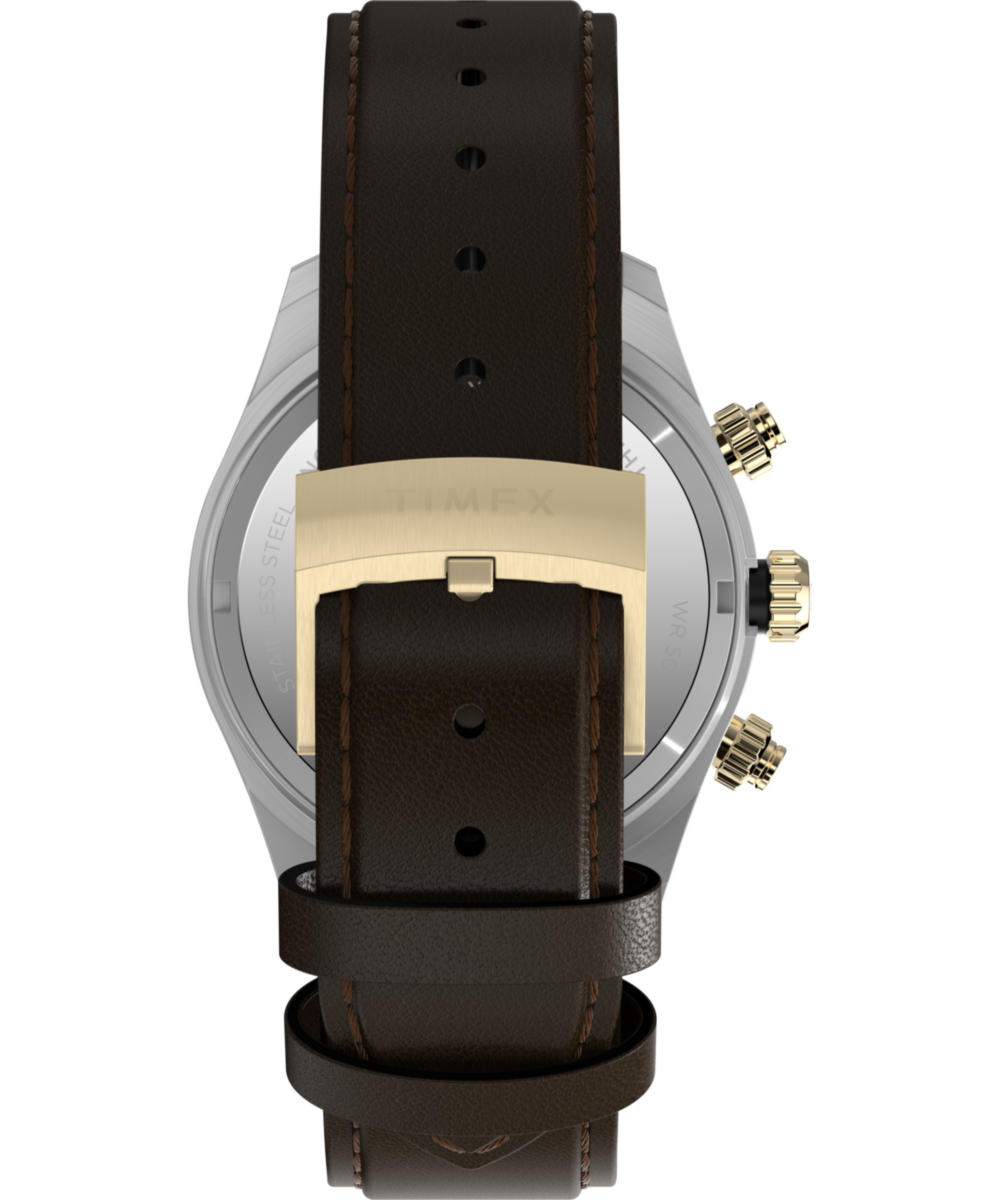 Waterbury Heritage Chronograph 39mm Leather Strap Watch 