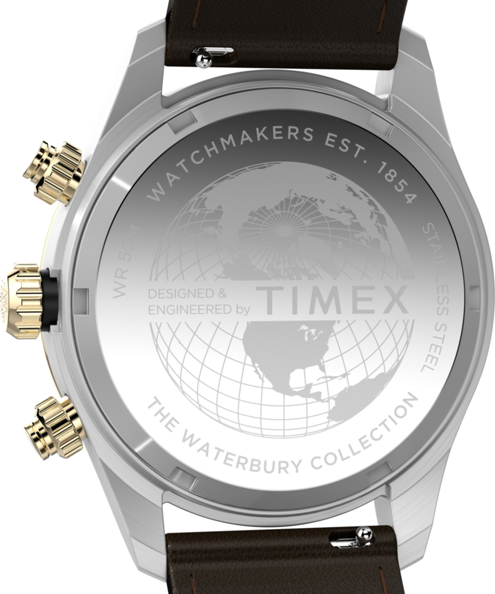 Waterbury Heritage Chronograph 39mm Leather Strap Watch 