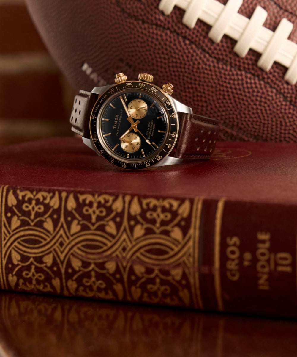 Waterbury Heritage Chronograph 39mm Leather Strap Watch 