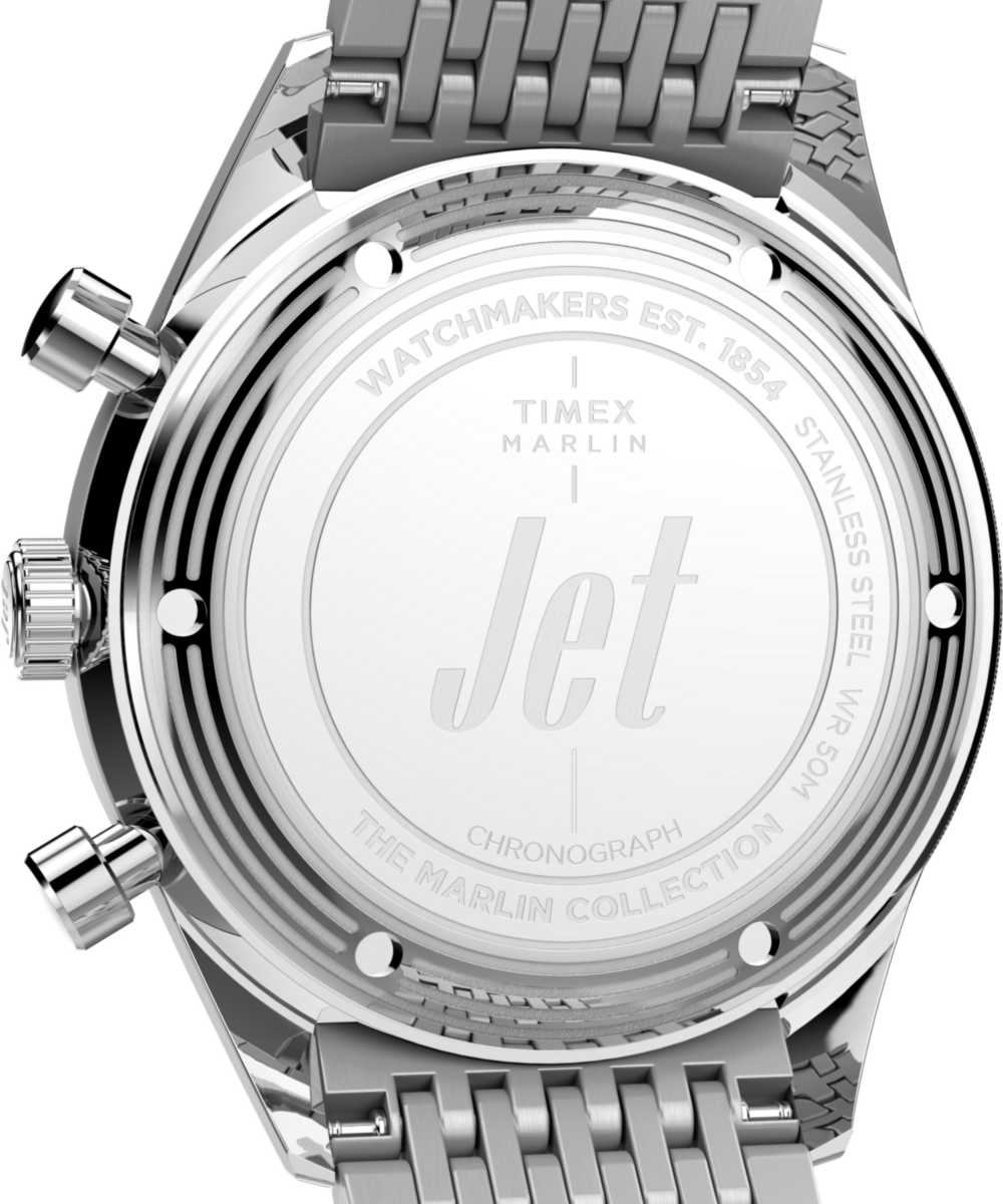 Marlin® Jet Quartz Chronograph 40mm Stainless Steel Bracelet Watch