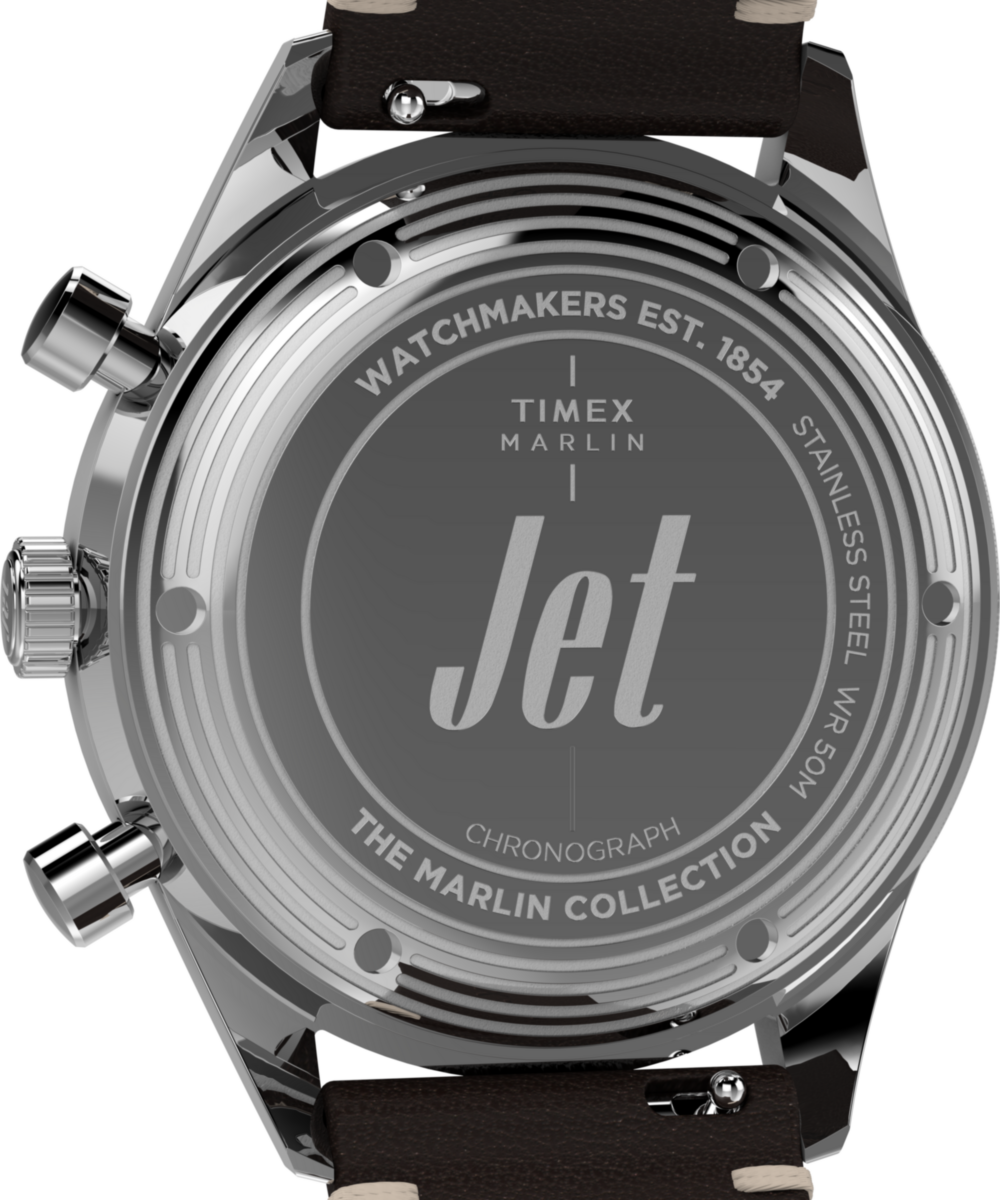 Marlin® Jet Quartz Chronograph 40mm Leather Strap Watch