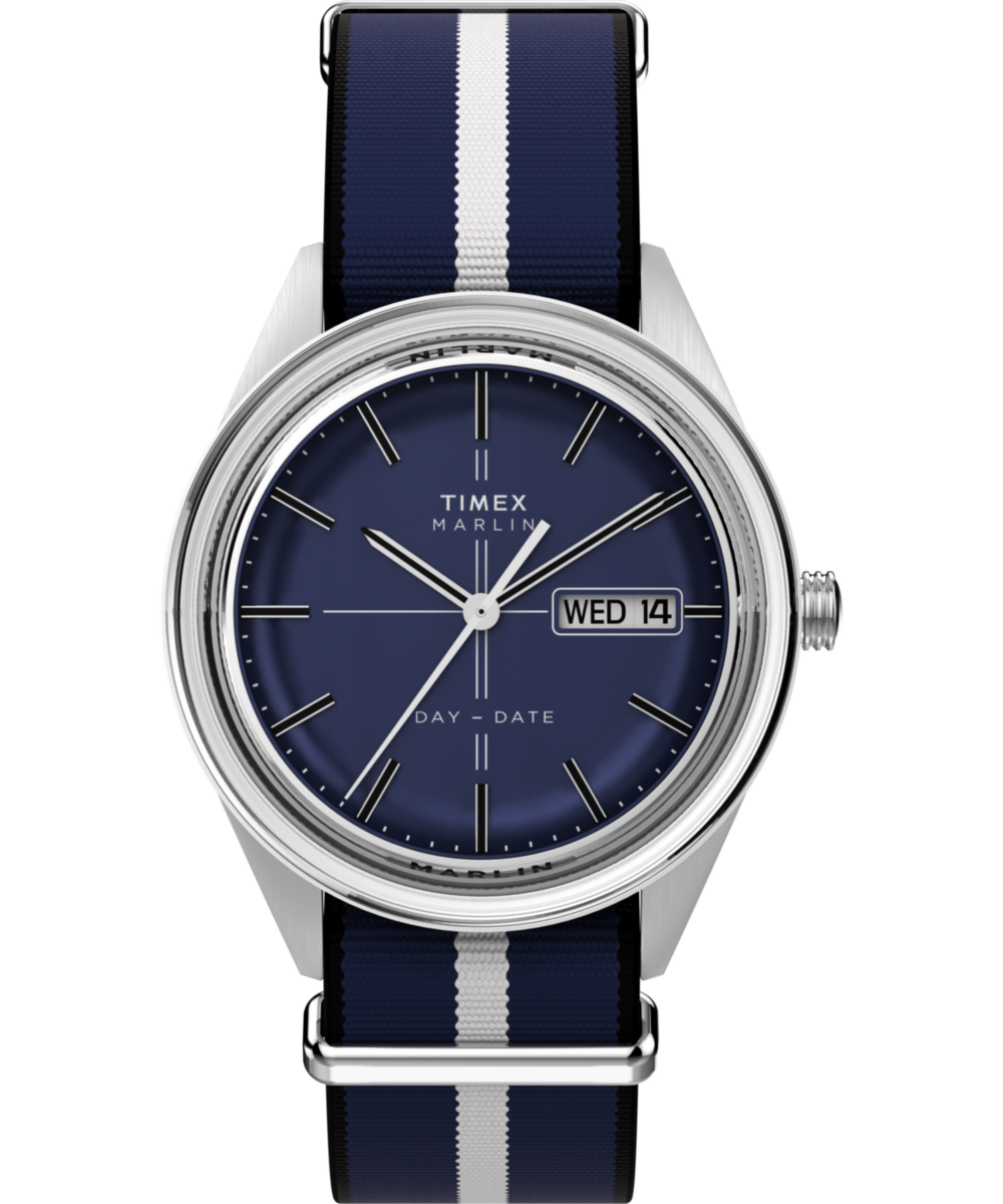 Marlin® Jet Quartz 38mm Fabric Strap Watch