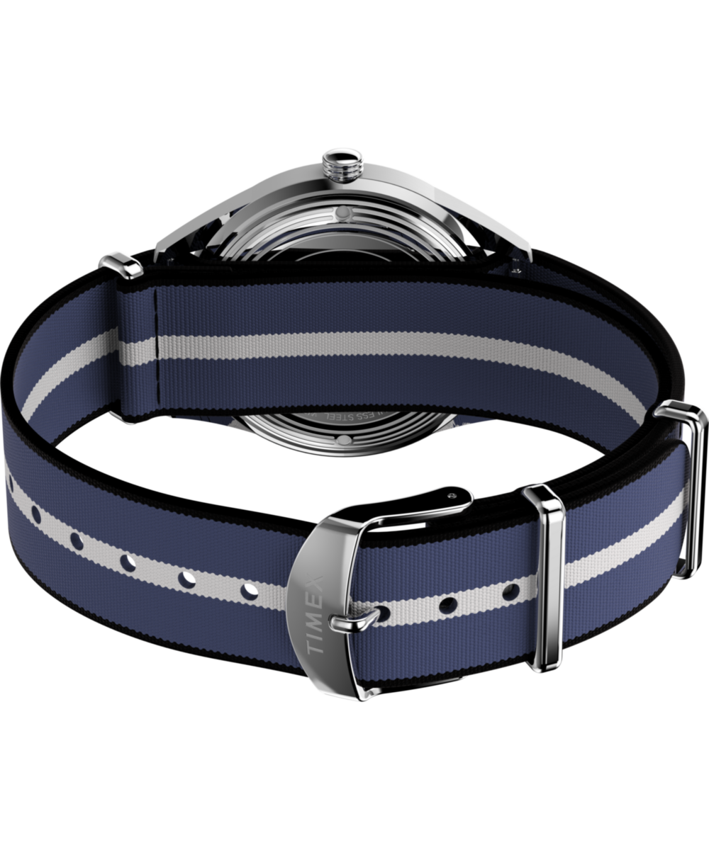 Marlin® Jet Quartz 38mm Fabric Strap Watch