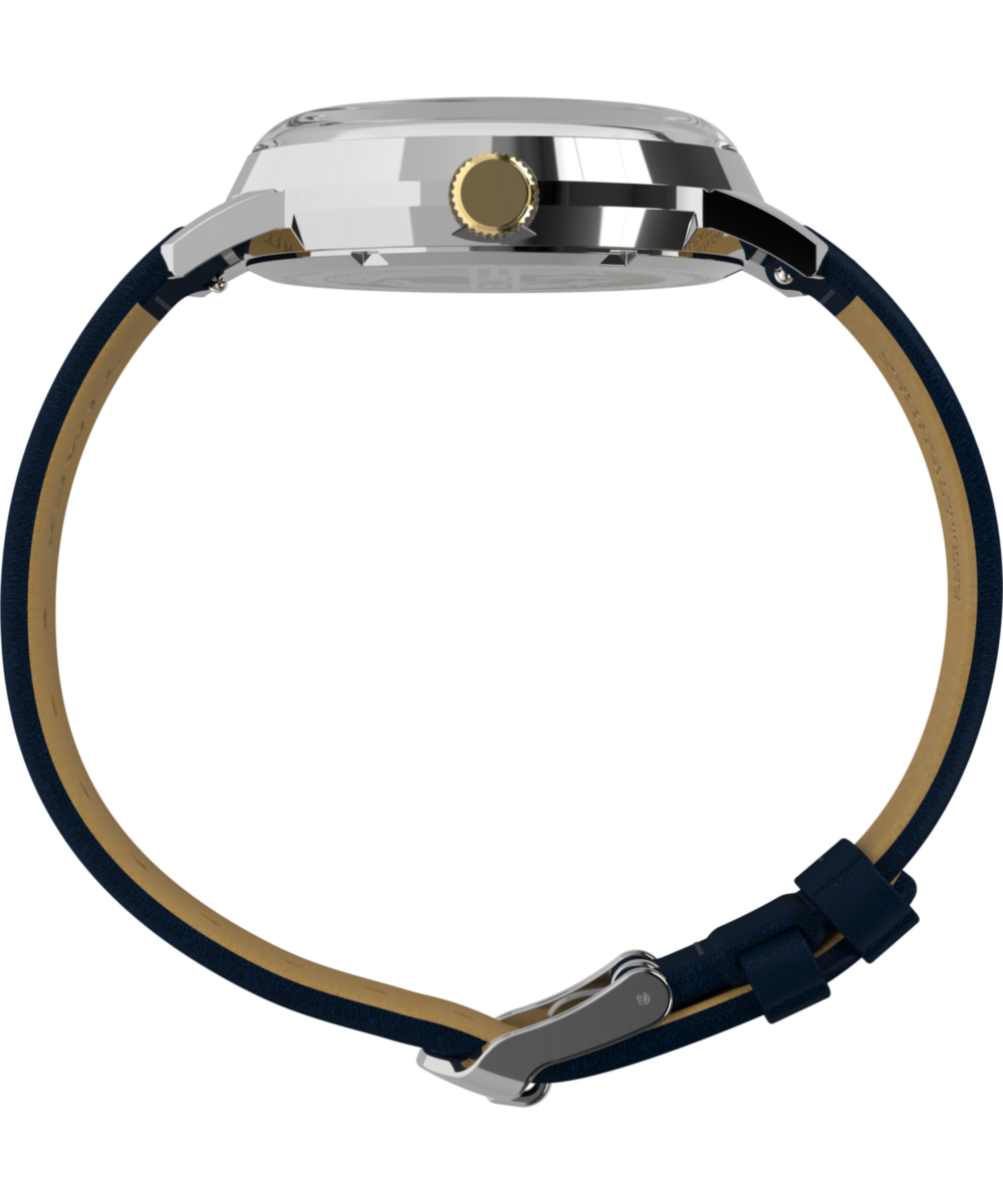 Marlin® Quartz GMT 40mm Leather Strap Watch