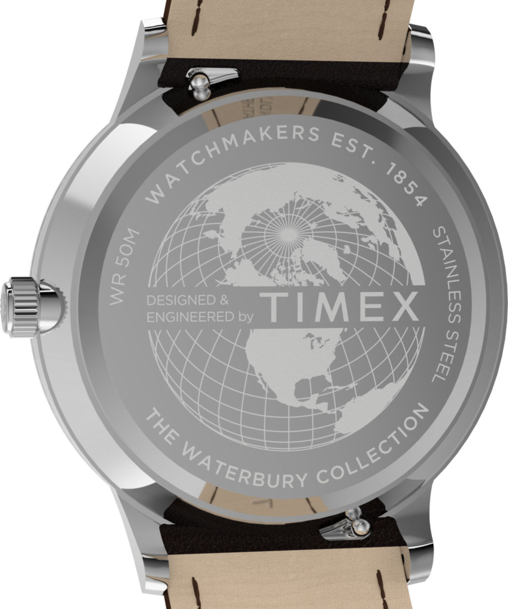 Waterbury Classic 40mm Leather Strap Watch