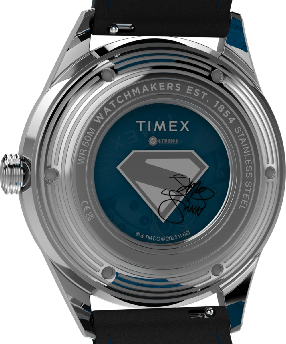Timex x Superman Marlin® Jet Automatic 38mm Leather Strap Watch