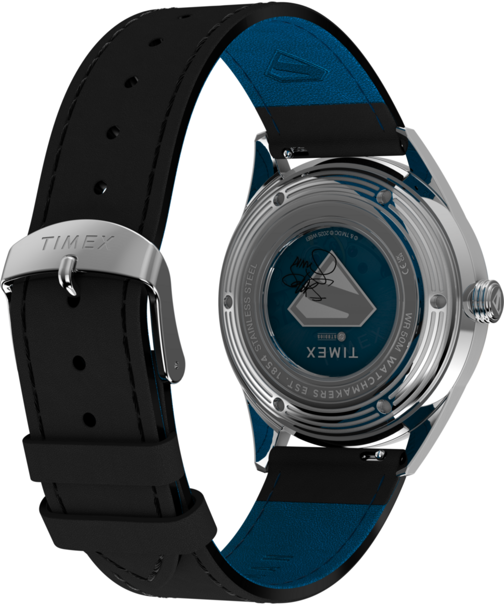 Timex x Superman Marlin® Jet Automatic 38mm Leather Strap Watch