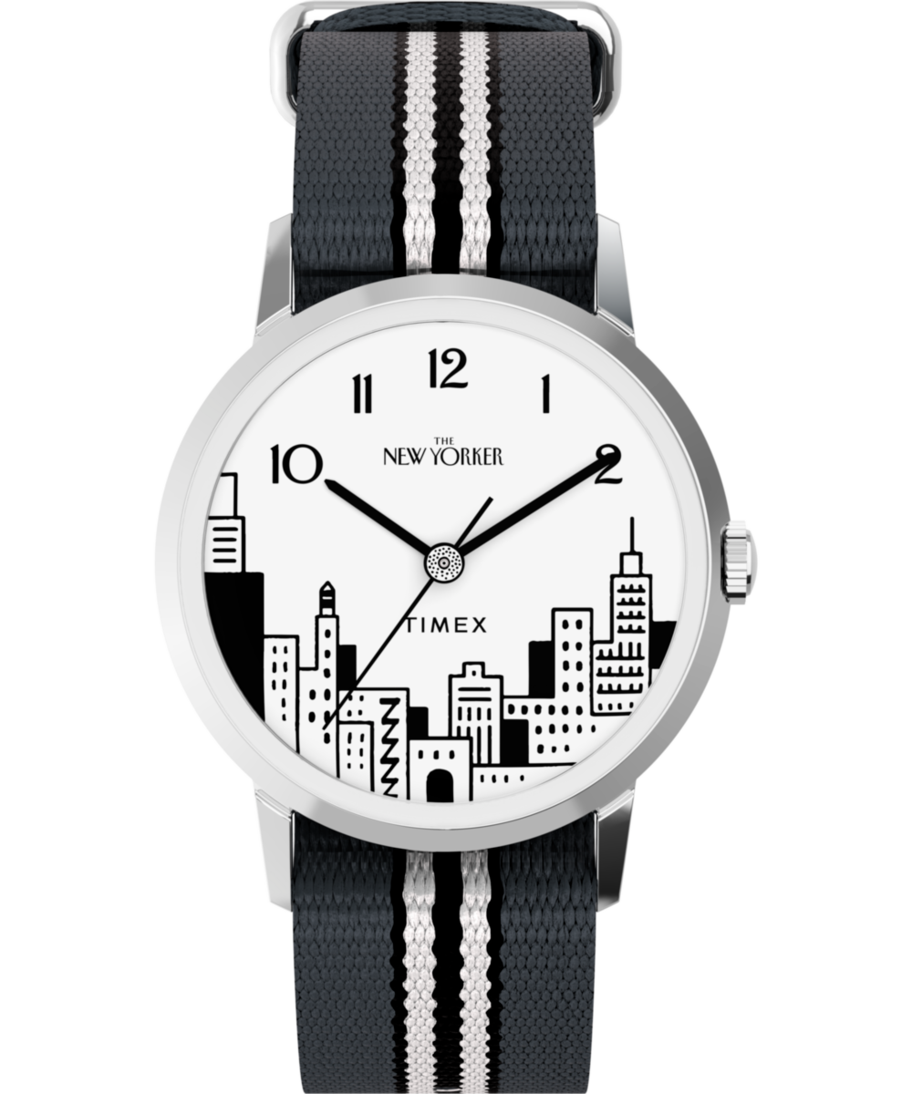 Timex | The New Yorker Marlin® Hand-Wound 34mm Leather Strap Watch